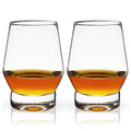 Heavy base crystal whiskey glasses, set of 2